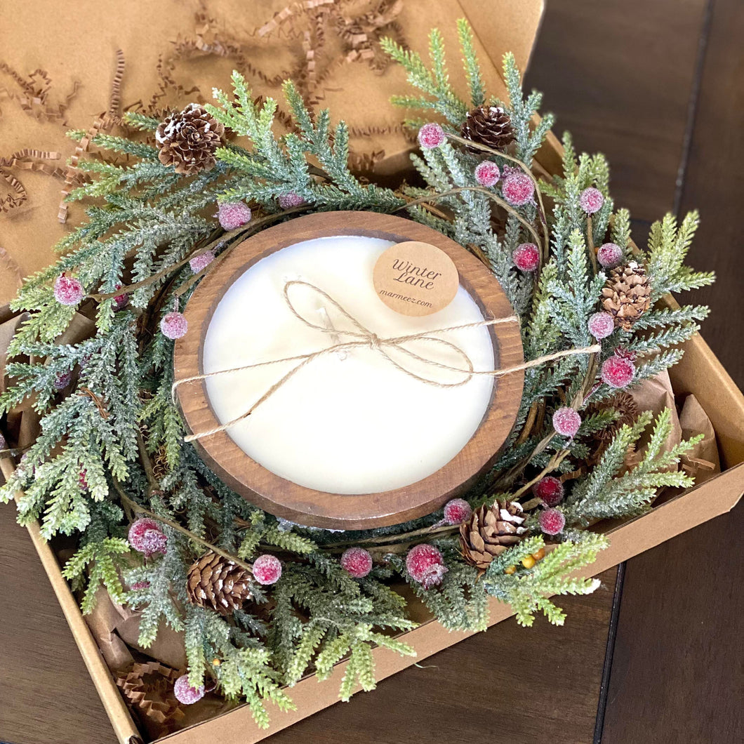 Wreath and Candle Gift Set