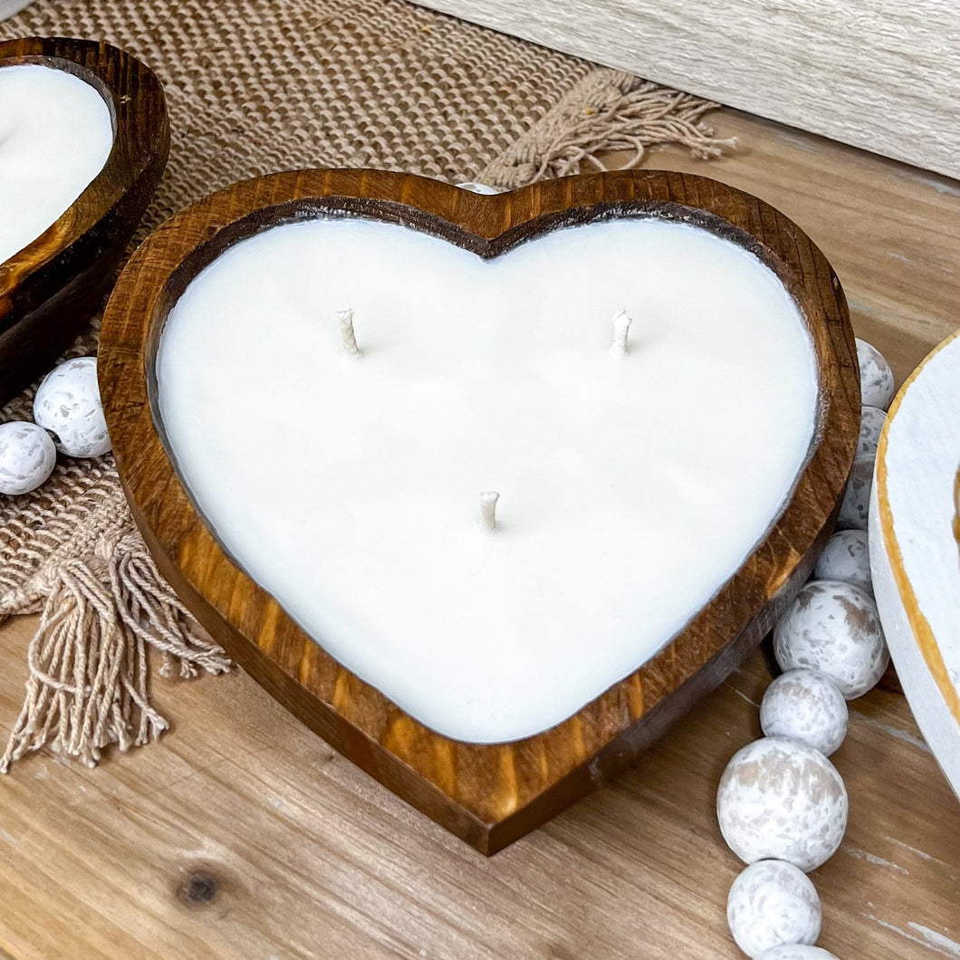 Heart Farmhouse Candle