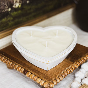 White Heart - Medium Candle