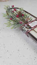 Load and play video in Gallery viewer, 6 Wick Table Candle - Free Glitter Pine Pick
